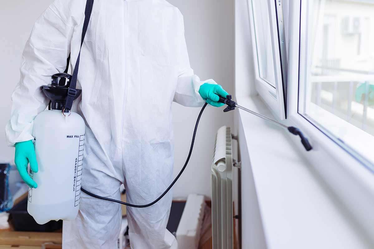 A-Altair pest control professional applying treatment